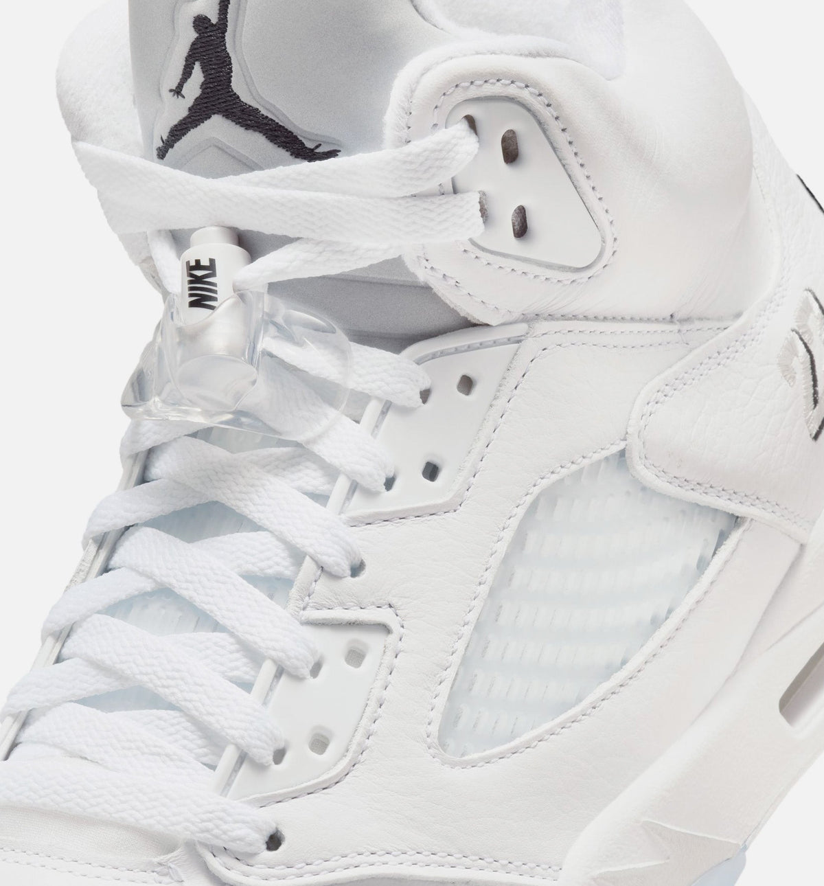 Air Jordan 5 Retro OG White Metallic Men's Sneakers - White/Metallic Silver/Black