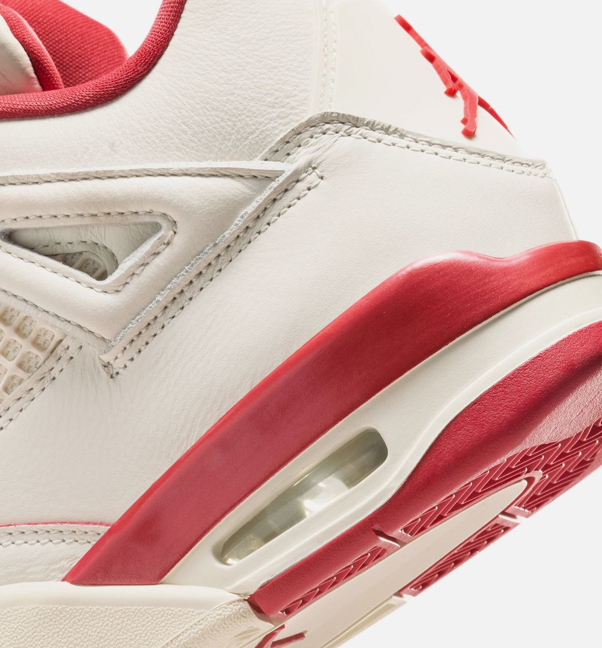 Air Jordan 4 Retro Valentine's Day Women's Sneakers - Pale Ivory/Sierra Red/Tough Red