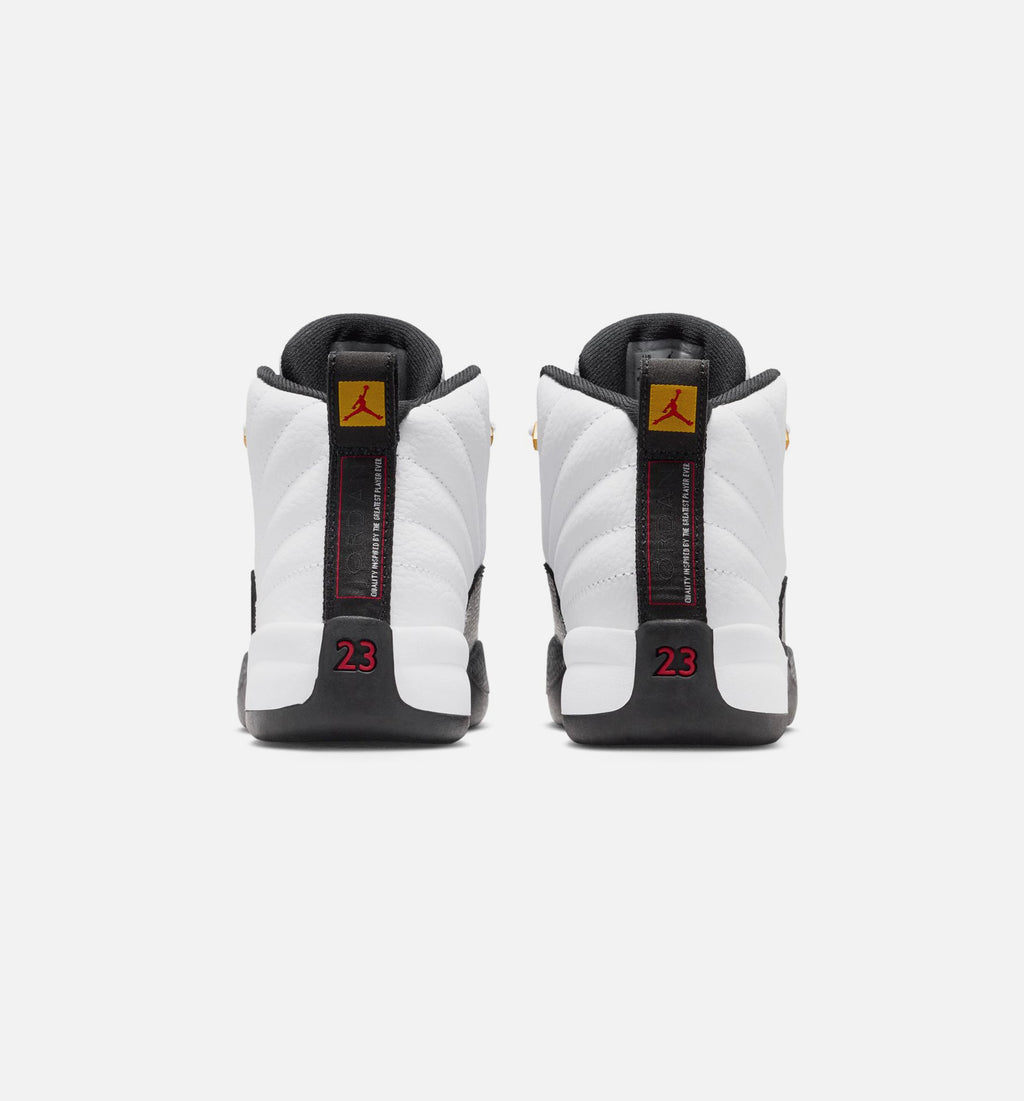 Air Jordan 12 Retro Taxi Preschool Sneakers - White/Black/Taxi