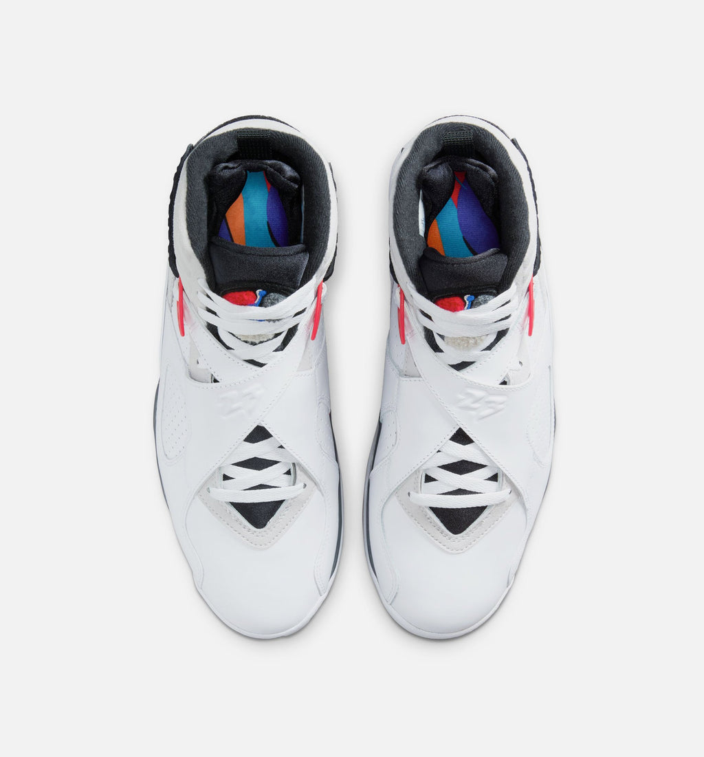 Air Jordan 8 Retro White and True Red Men's Sneakers - White/Black/True Red
