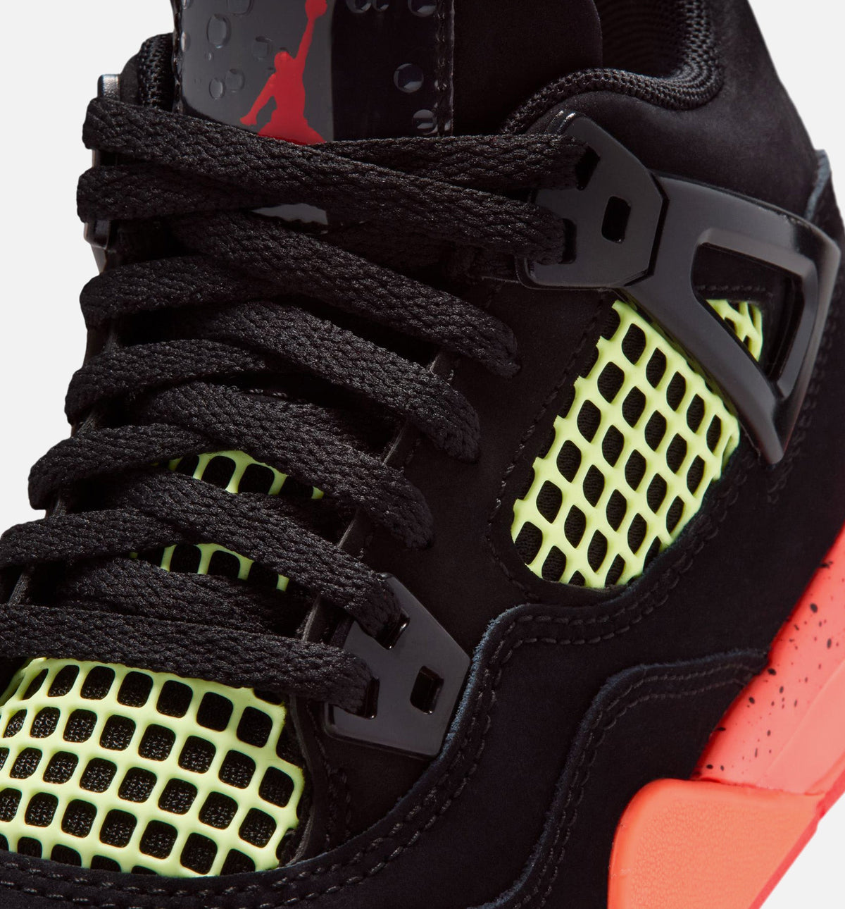 Air Jordan 4 Retro Black Infrared 23 Preschool Sneakers - Black/Infrared 23/Bright Mango
