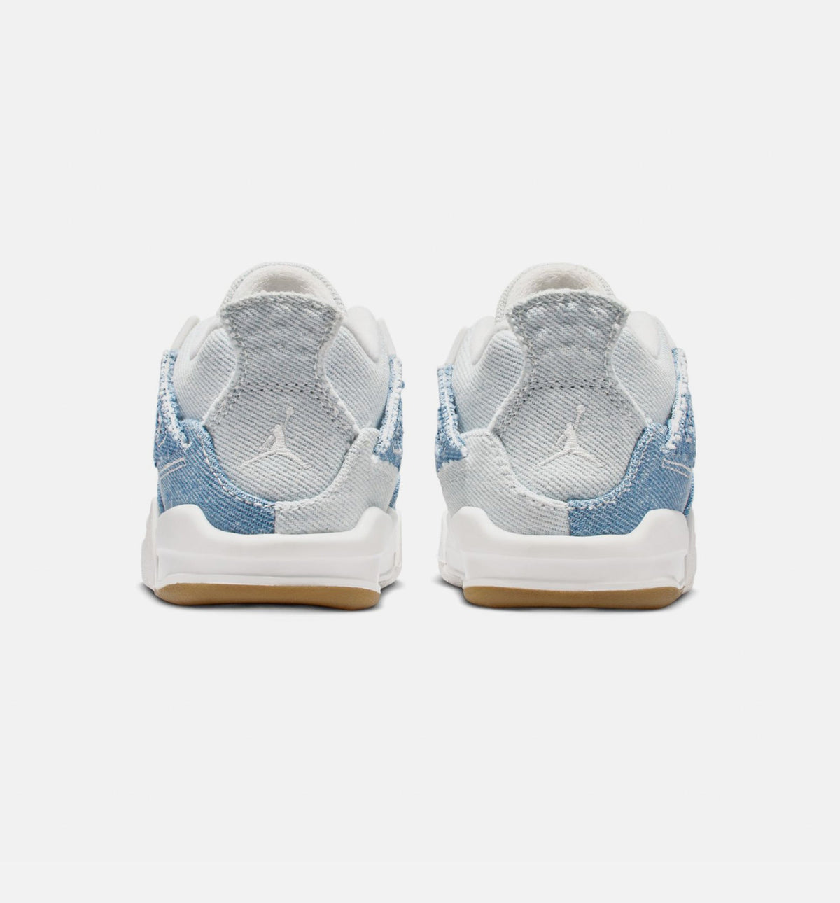 Air Jordan 4 Retro Worn Blue Infant/Toddler Sneakers - Sail/Worn Blue/Metallic Gold