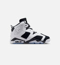 Air Jordan 6 Retro Black and White Grade School Sneakers - Black/White