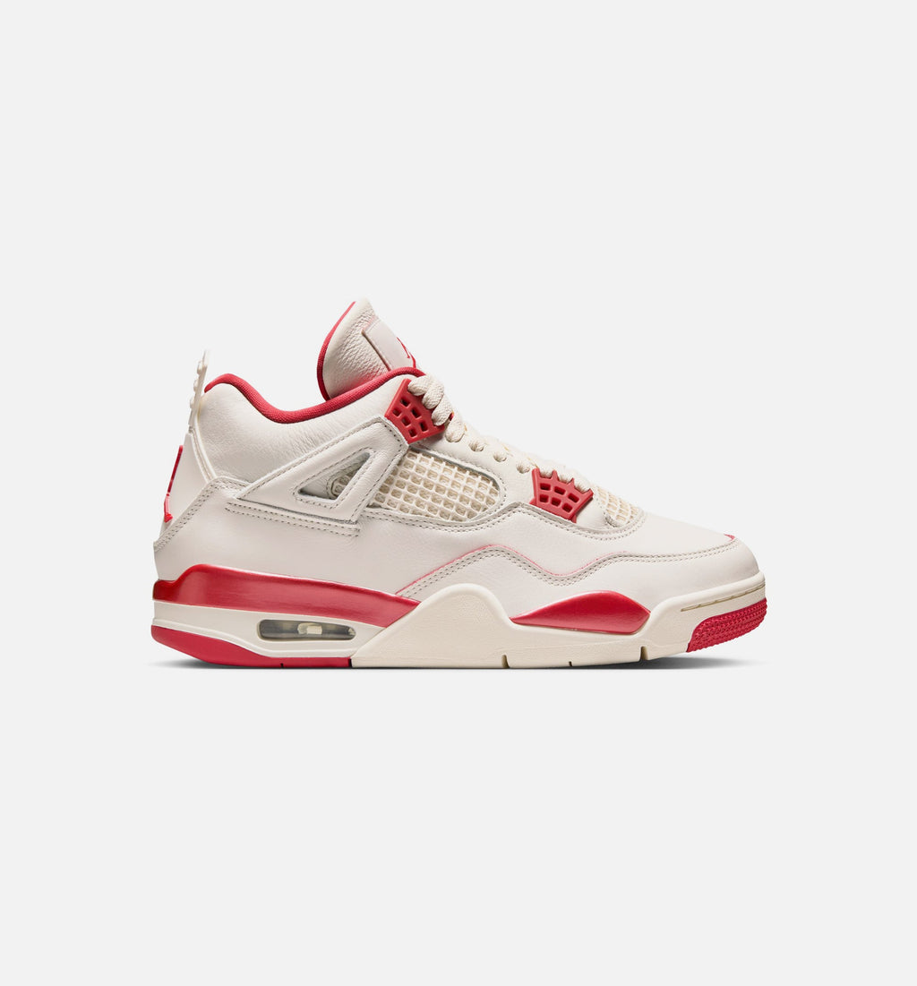 Air Jordan 4 Retro Valentine's Day Women's Sneakers - Pale Ivory/Sierra Red/Tough Red