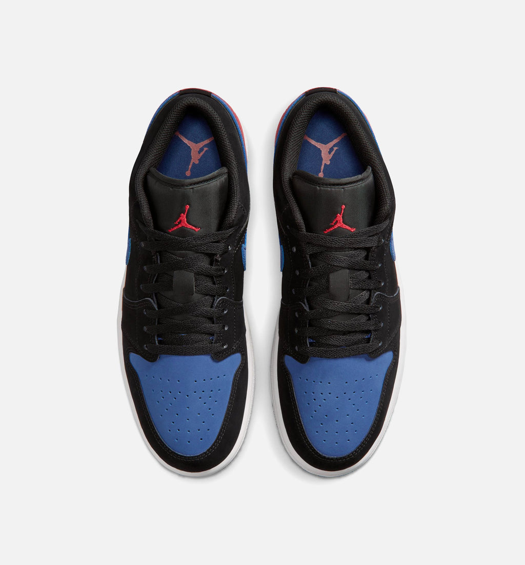 Air Jordan 1 Low Men's Sneakers - Black/Summit White/True Blue/Varsity Red