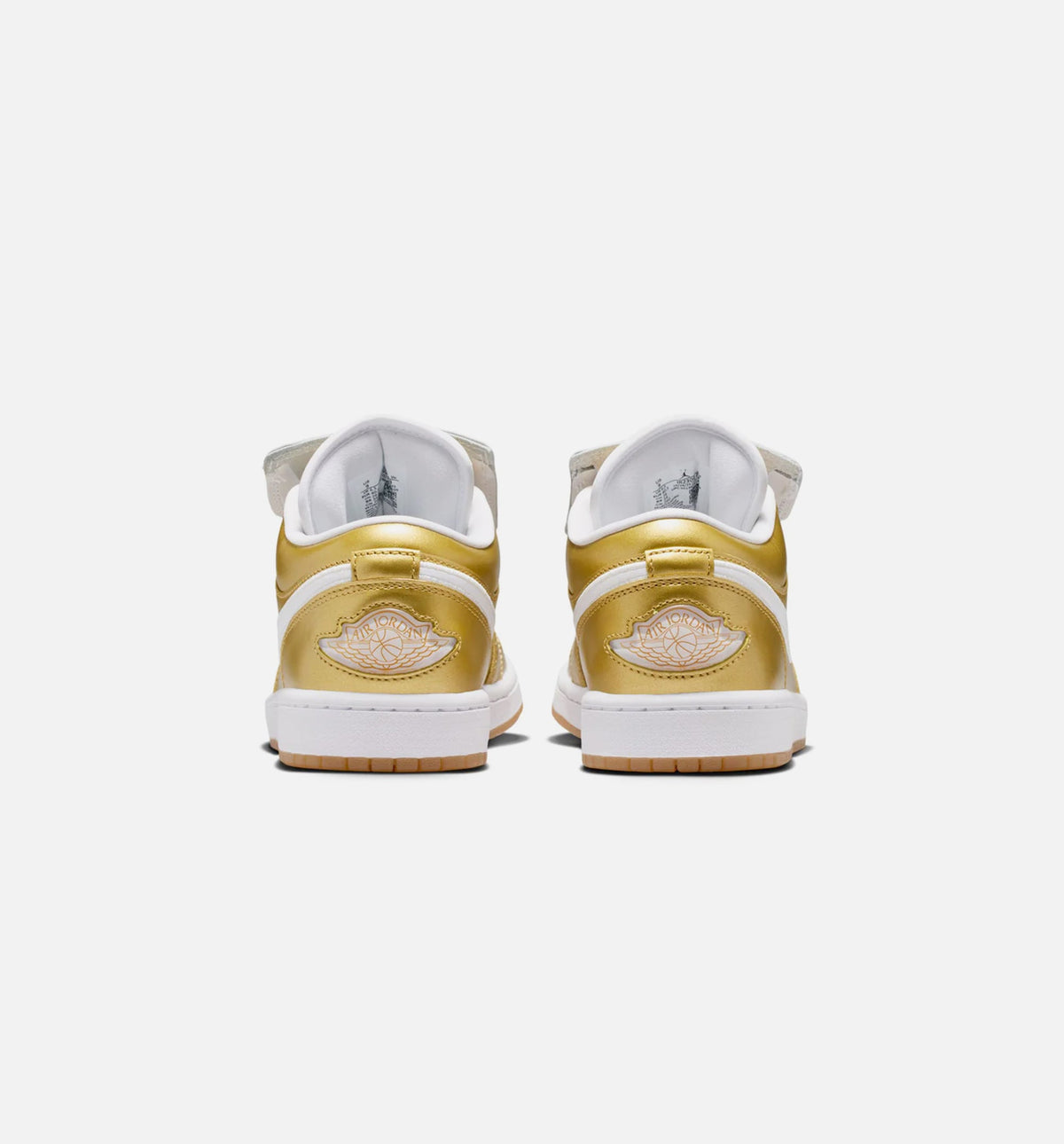 Air Jordan 1 Low Women's Sneakers - Gold/White/Gum Yellow