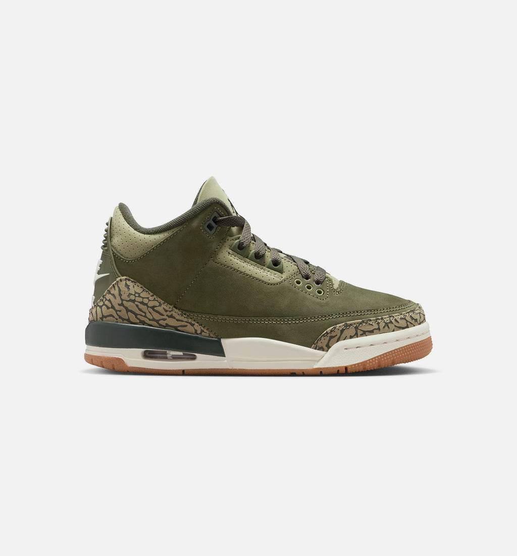 Air Jordan 3 Retro Medium Olive Grade School Sneakers - Medium Olive/Sequoia/Neutral Olive/Sail