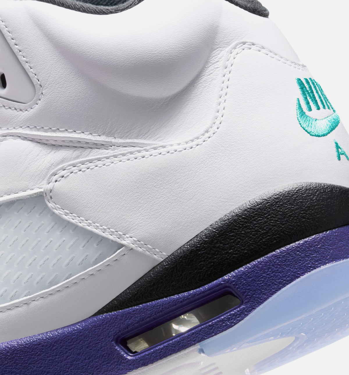 Air Jordan 5 Retro Grape Men's Sneakers - White/New Emerald/Grape Ice/Black