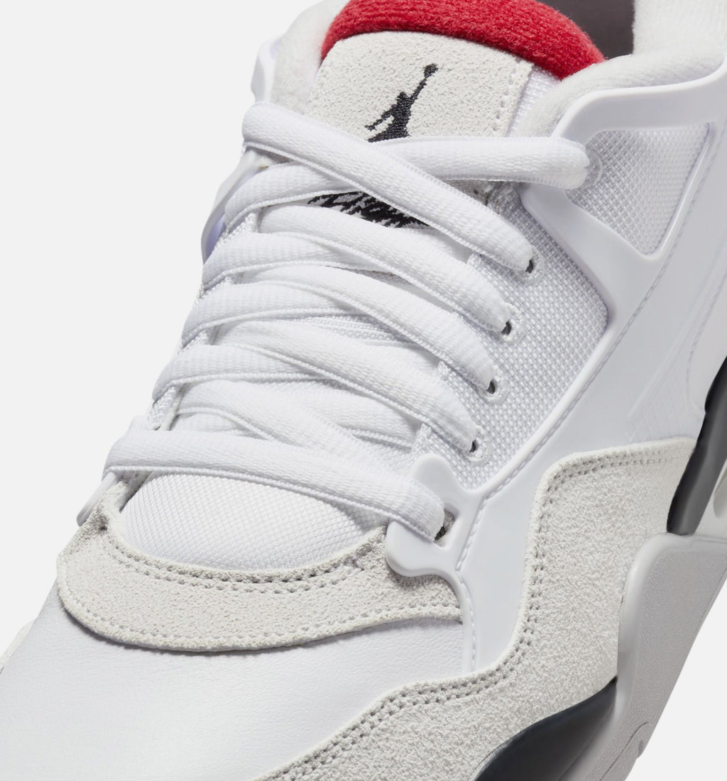 Air Jordan 4 RM Men's Sneakers - White/Black/Neutral Grey/Varsity Red