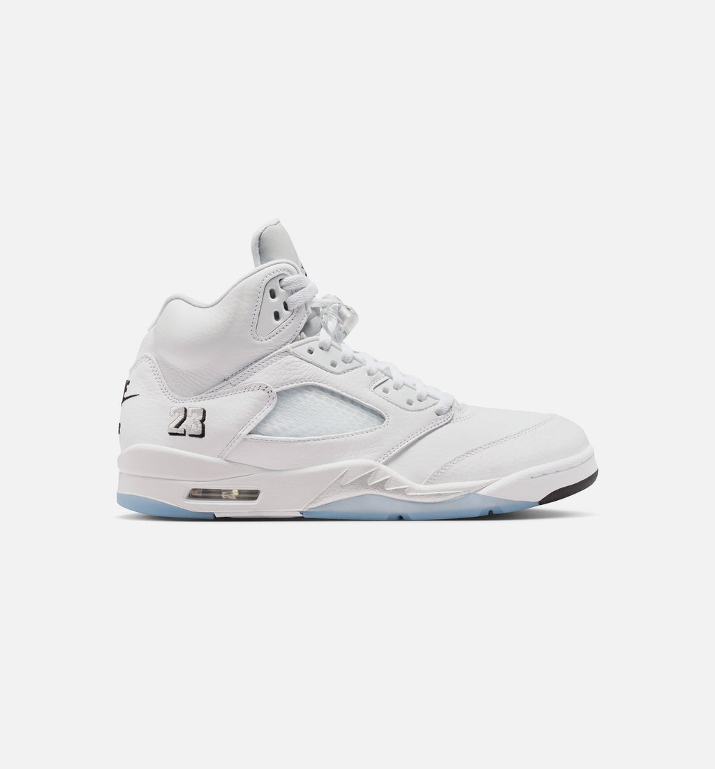 Air Jordan 5 Retro OG White Metallic Men's Sneakers - White/Metallic Silver/Black