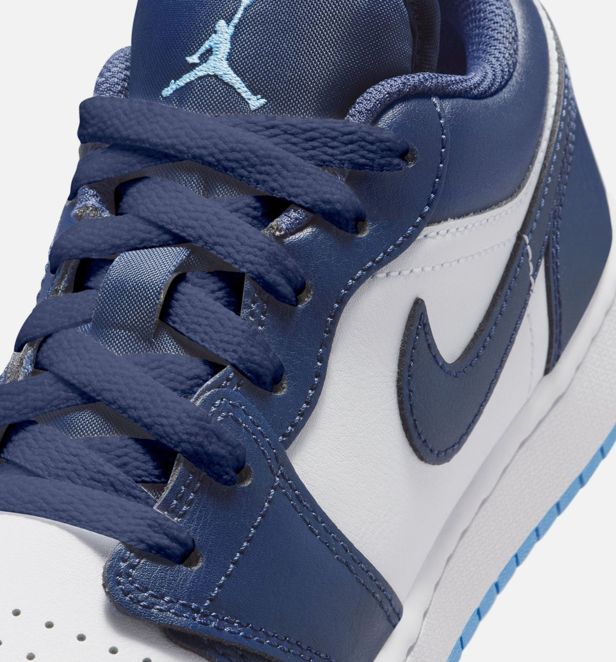 Air Jordan 1 Low Grade School Sneakers - Navy/University Blue/White