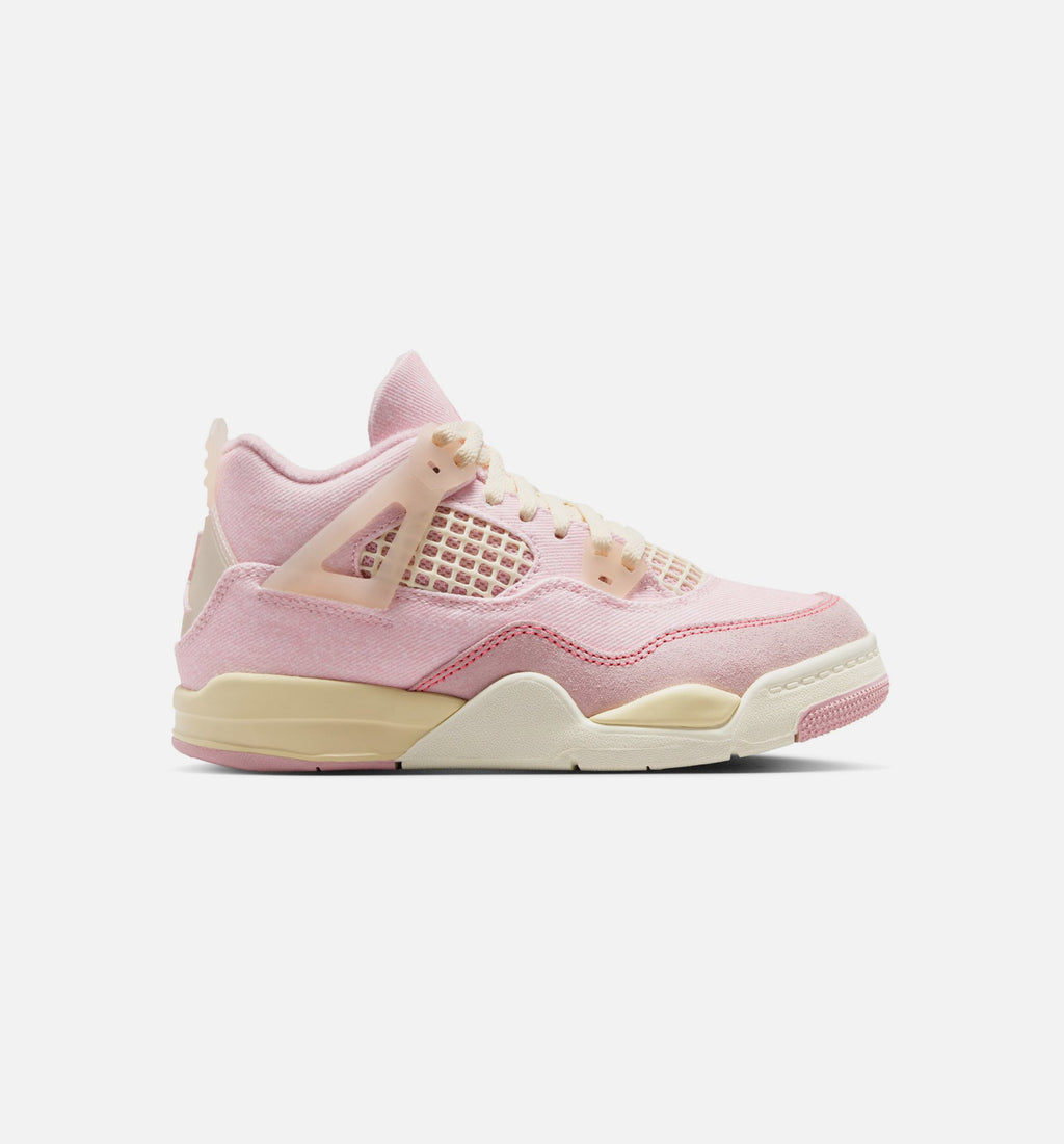 Air Jordan 4 Retro Pink Pearl and Iced Carmine Preschool Sneakers - Pearl Pink/Iced Carmine/Coconut Milk