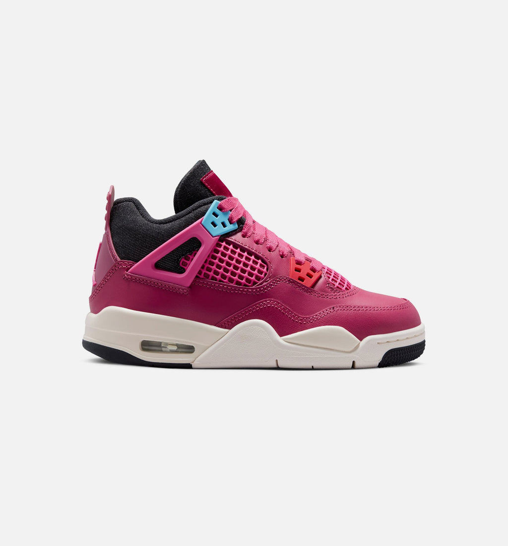 Air Jordan 4 Retro She's A Star Grade School Sneakers - Sweet Beet/Desert Pink/Off Noir/Chalk