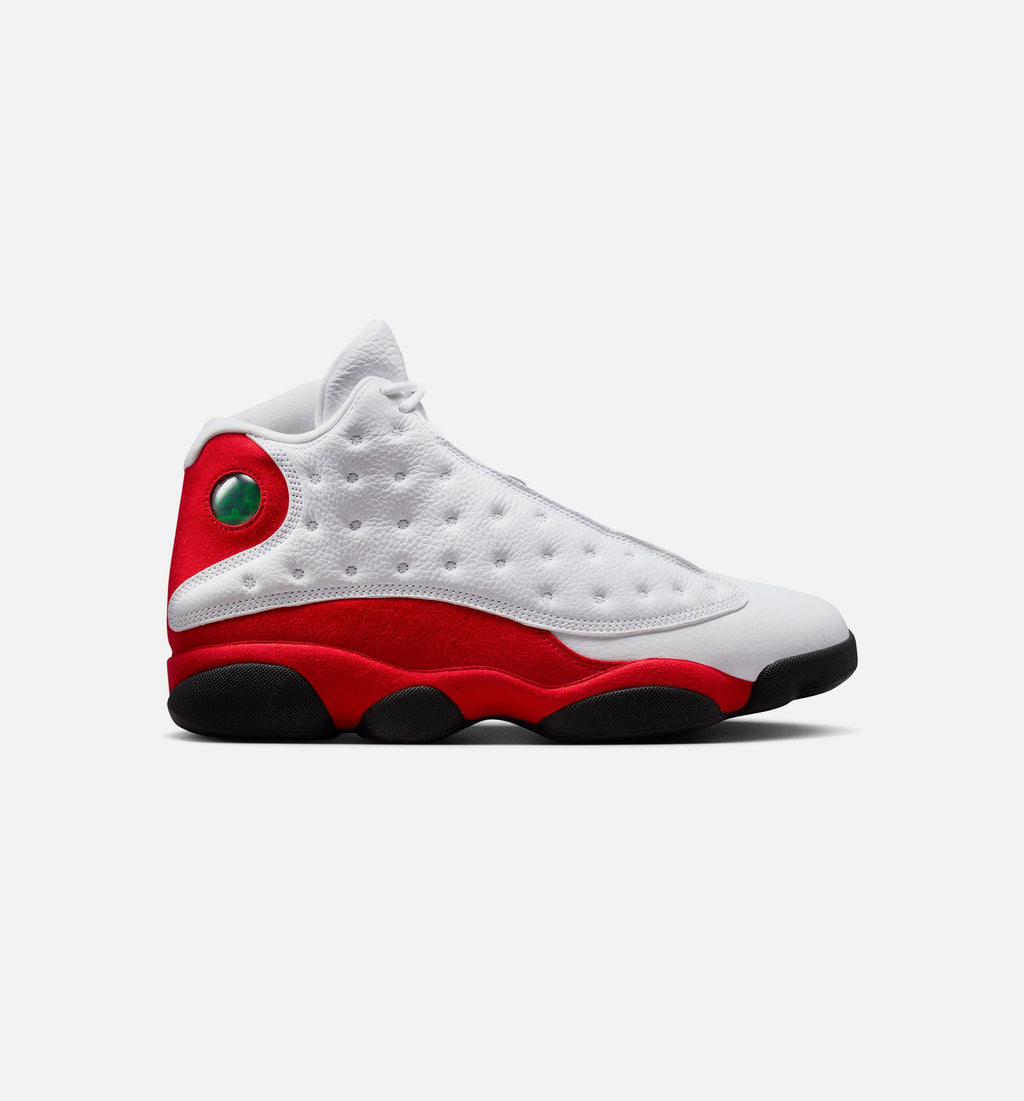 Air Jordan 13 Retro White and University Red Men's Sneakers - White/Black/True Red