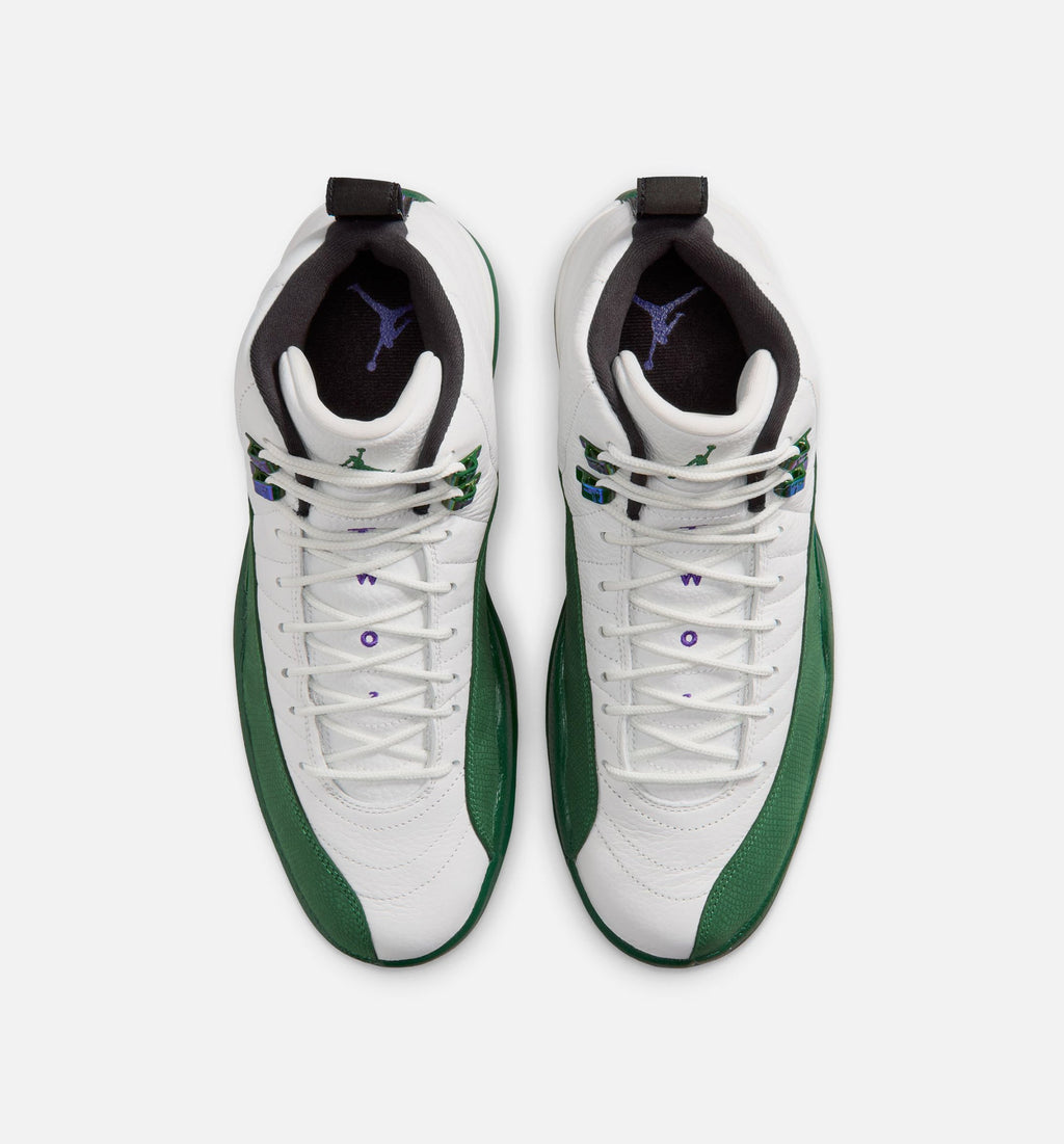 Air Jordan 12 Retro Idols Become Rivals Men's Sneakers - Summit White/Gorge Green/Fierce Purple