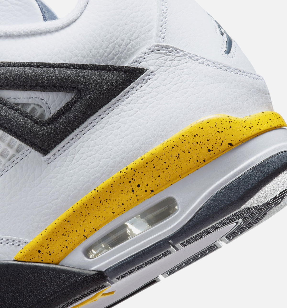 Air Jordan 4 Retro Rare Air Tour Yellow Men's Sneakers - White/Dark Blue Grey/Black/Tour Yellow