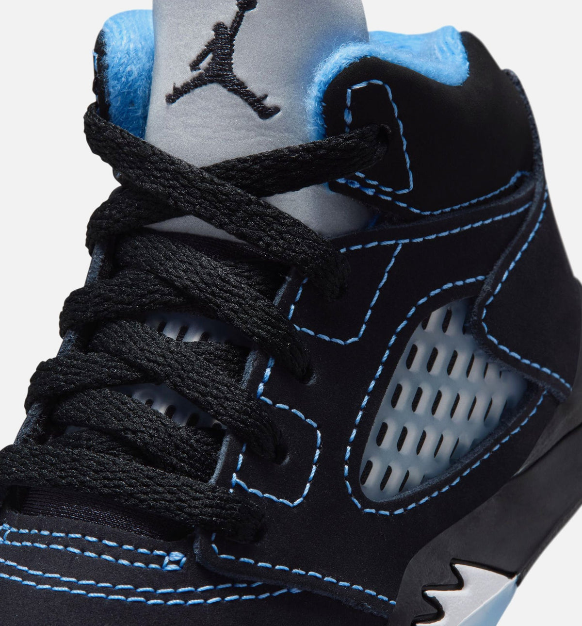Air Jordan 5 Retro Black Carolina Infant/Toddler Sneakers - Black/University Blue/White