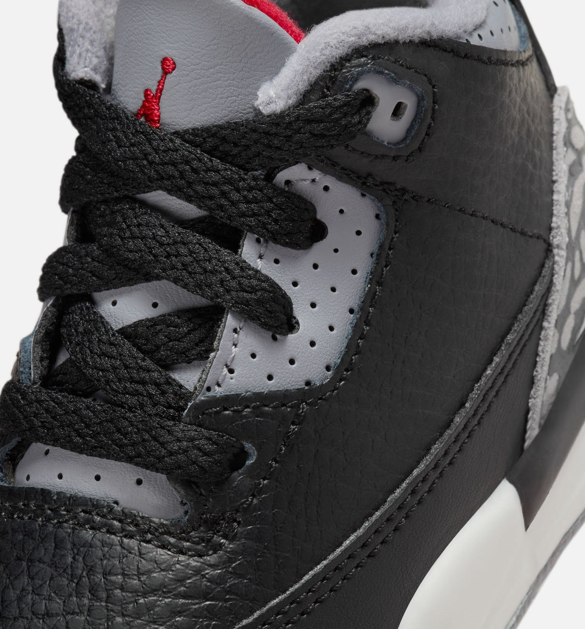 Air Jordan 3 Retro Black Cement Infant/Toddler Sneakers - Black/Fire Red/Cement Grey/Summit White
