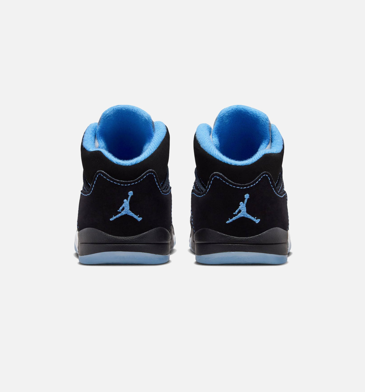Air Jordan 5 Retro Black Carolina Infant/Toddler Sneakers - Black/University Blue/White