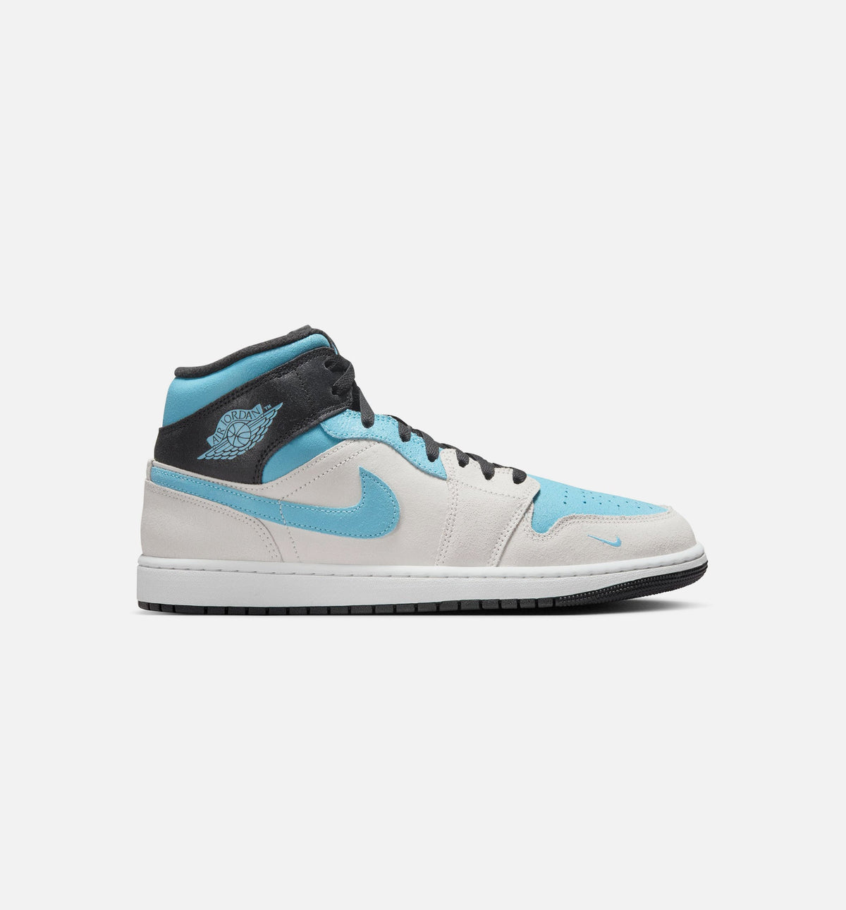 Air Jordan 1 Mid SE Men's Sneakers - Summit White/Blue Chill/Black