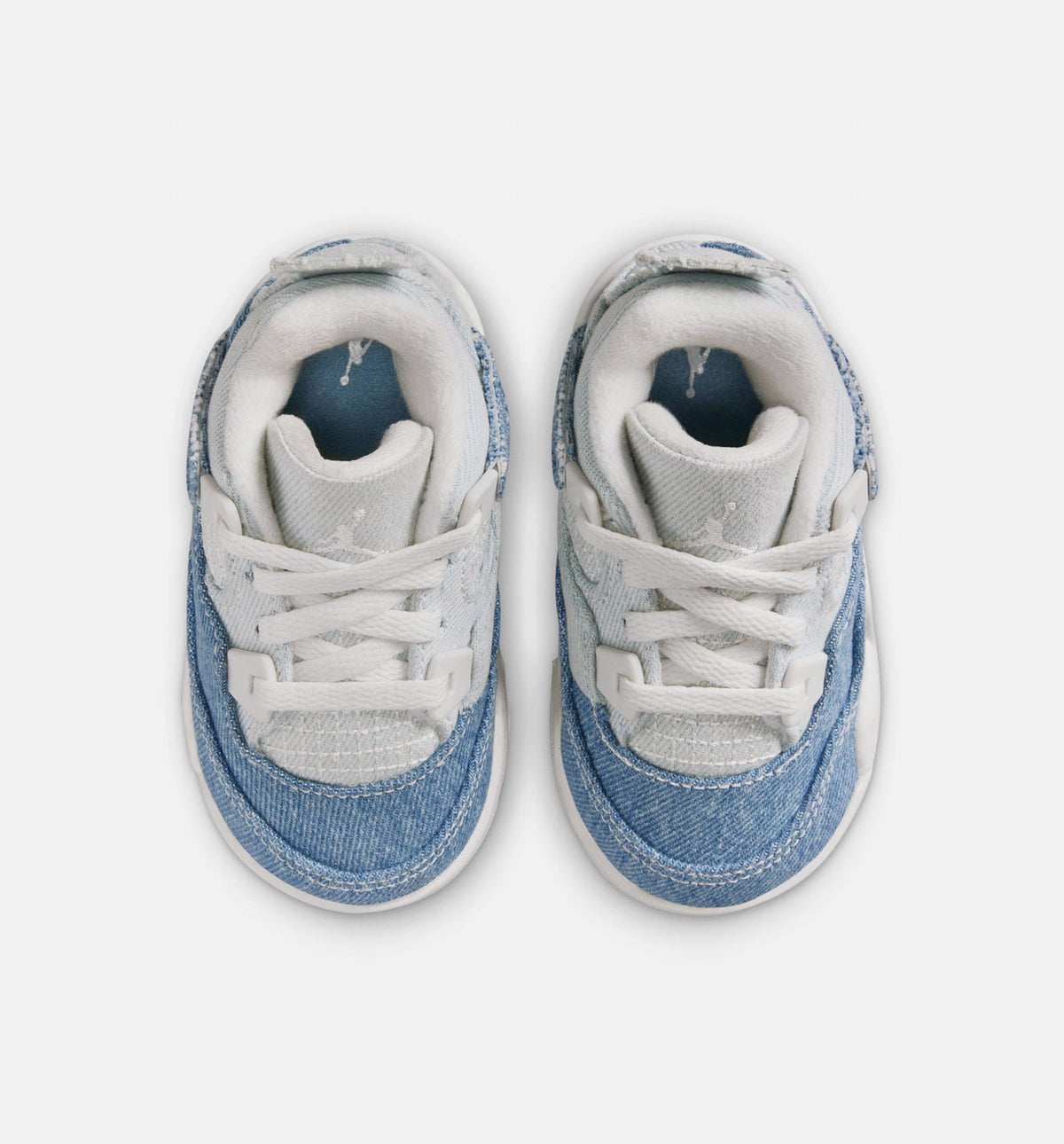 Air Jordan 4 Retro Worn Blue Infant/Toddler Sneakers - Sail/Worn Blue/Metallic Gold