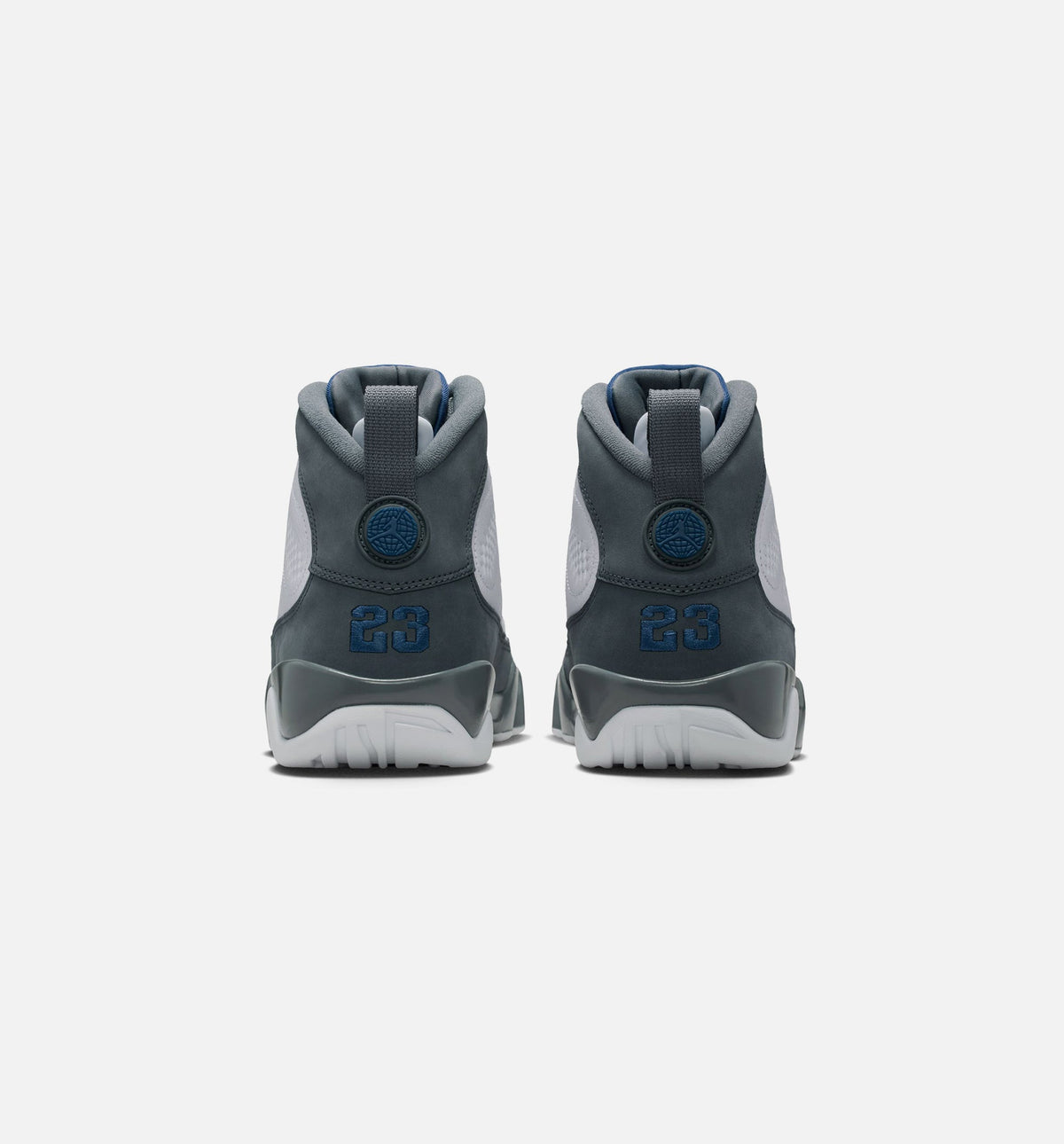 Air Jordan 9 Retro Flint Grey and French Blue Men's Sneakers - White/French Blue/Flint Grey