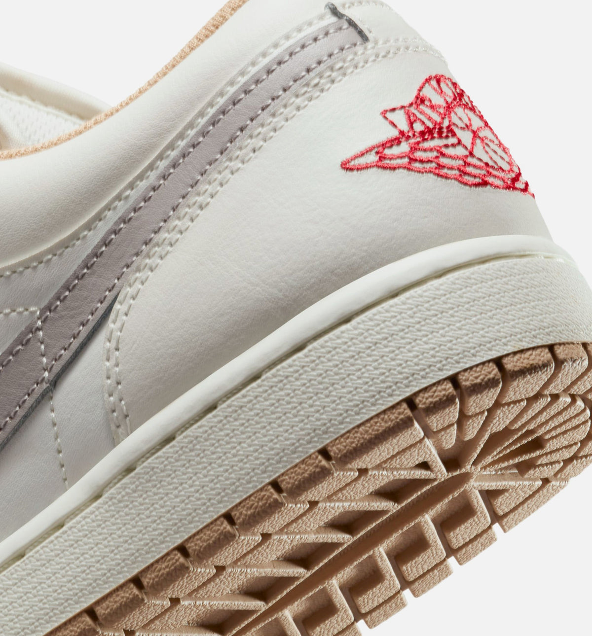 Air Jordan 1 Low Men's Sneakers - Sail/Fire Red/College Grey/Hemp