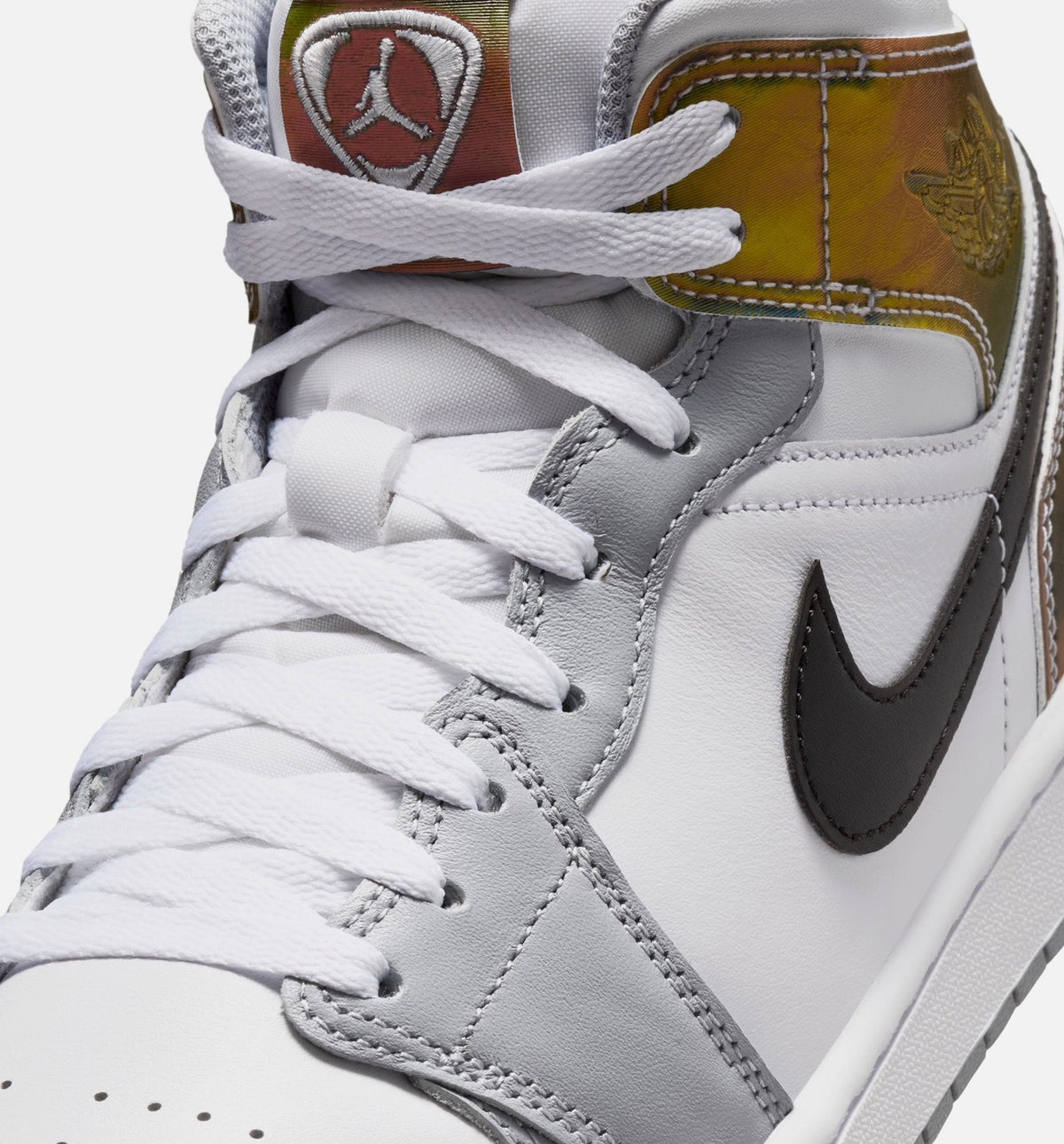 Air Jordan 1 Mid SE Men's Sneakers - Black/White/Wolf Grey