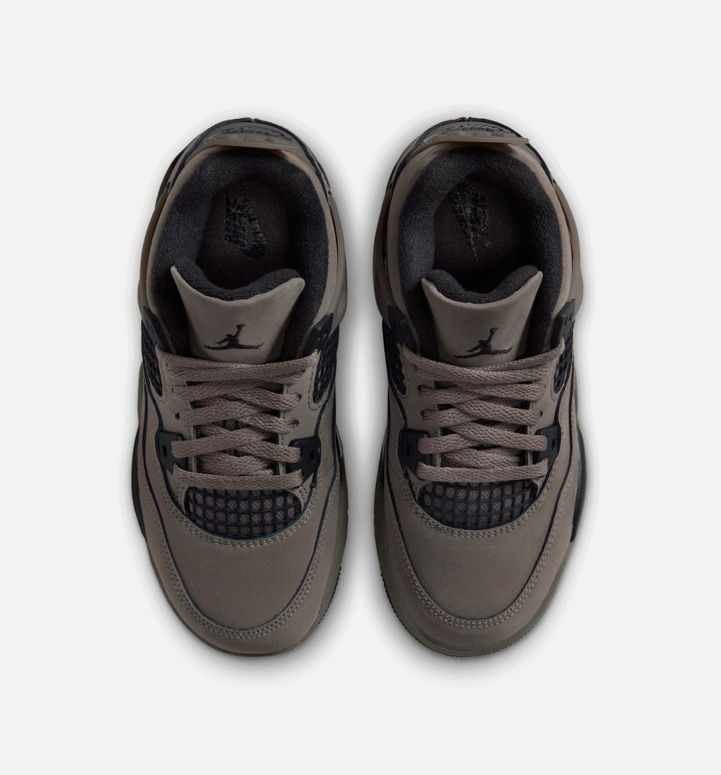Air Jordan 4 Retro Cave Stone and Black Preschool Sneakers - Cave Stone/Black/Moon Particle