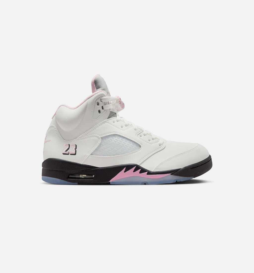 Air Jordan 5 Retro Medium Soft Pink Men's Sneakers - White/Soft Pink/Black