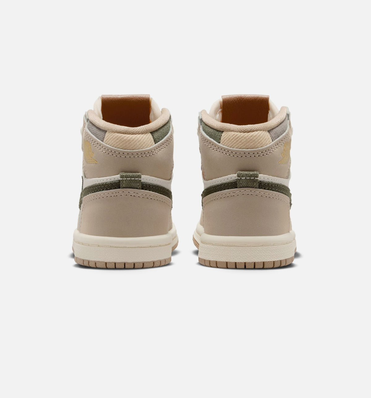 Air Jordan 1 Retro High OG Infant/Toddler Sneakers - Khaki/Sail/Coconut Milk/Cargo Khaki
