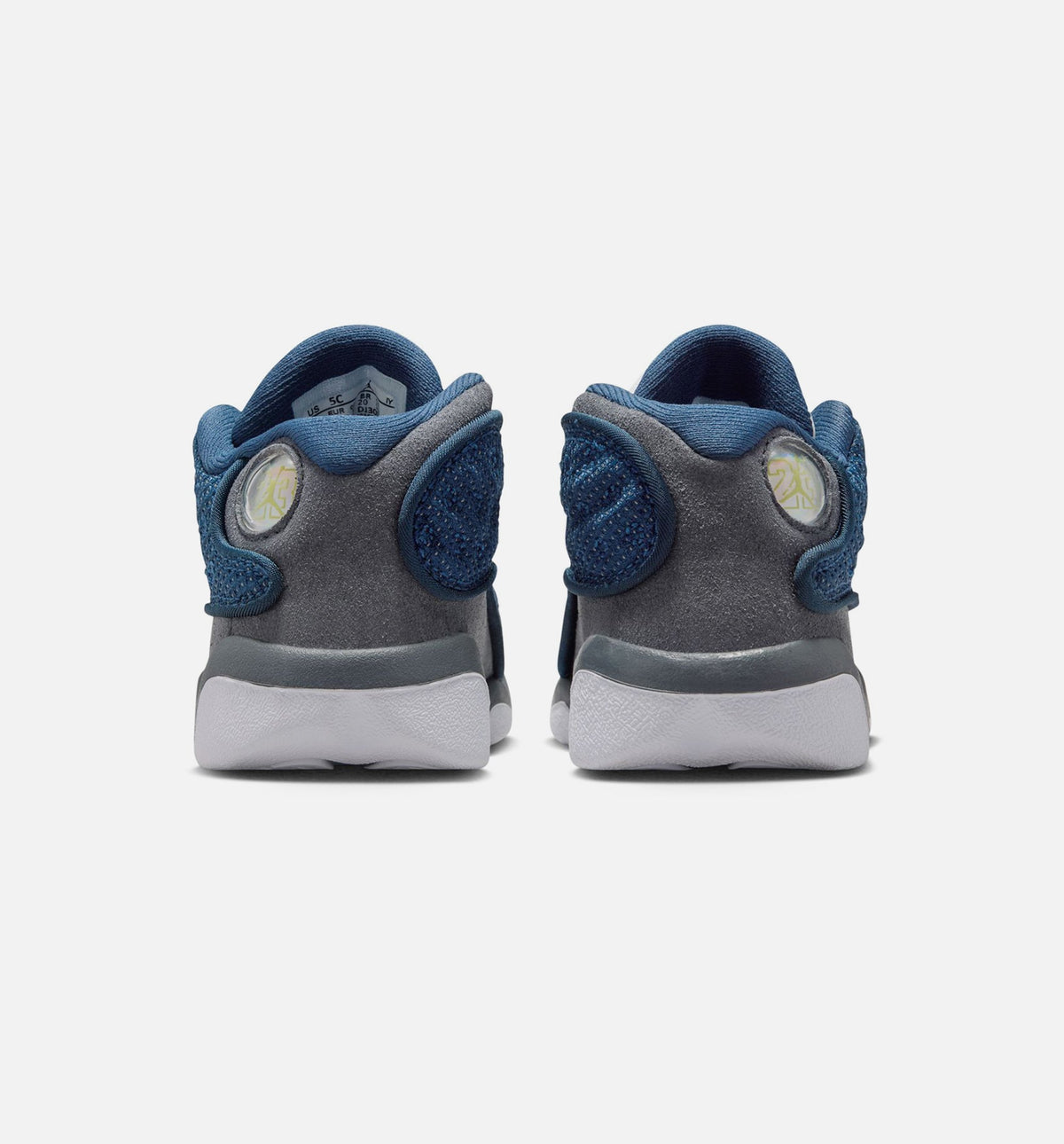 Air Jordan 13 Retro Navy and Flint Grey Infant/Toddler Sneakers - Navy/University Blue/Flint Grey/White