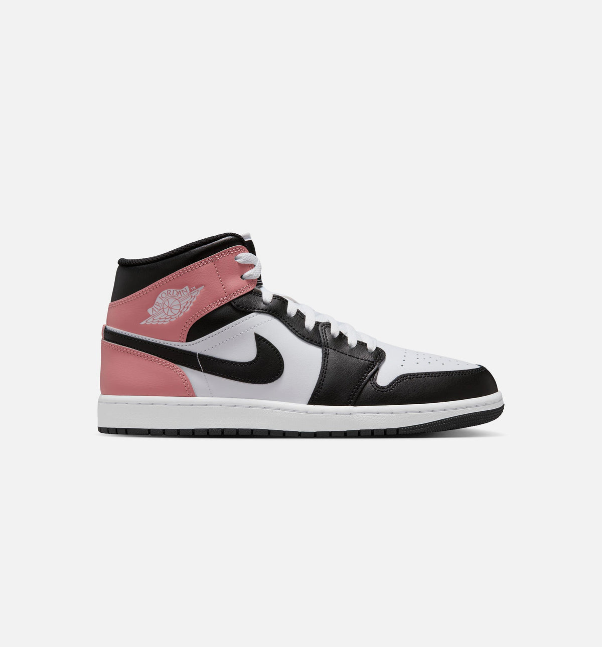Air Jordan 1 Mid Men's Sneakers - White/Rust Pink/Black