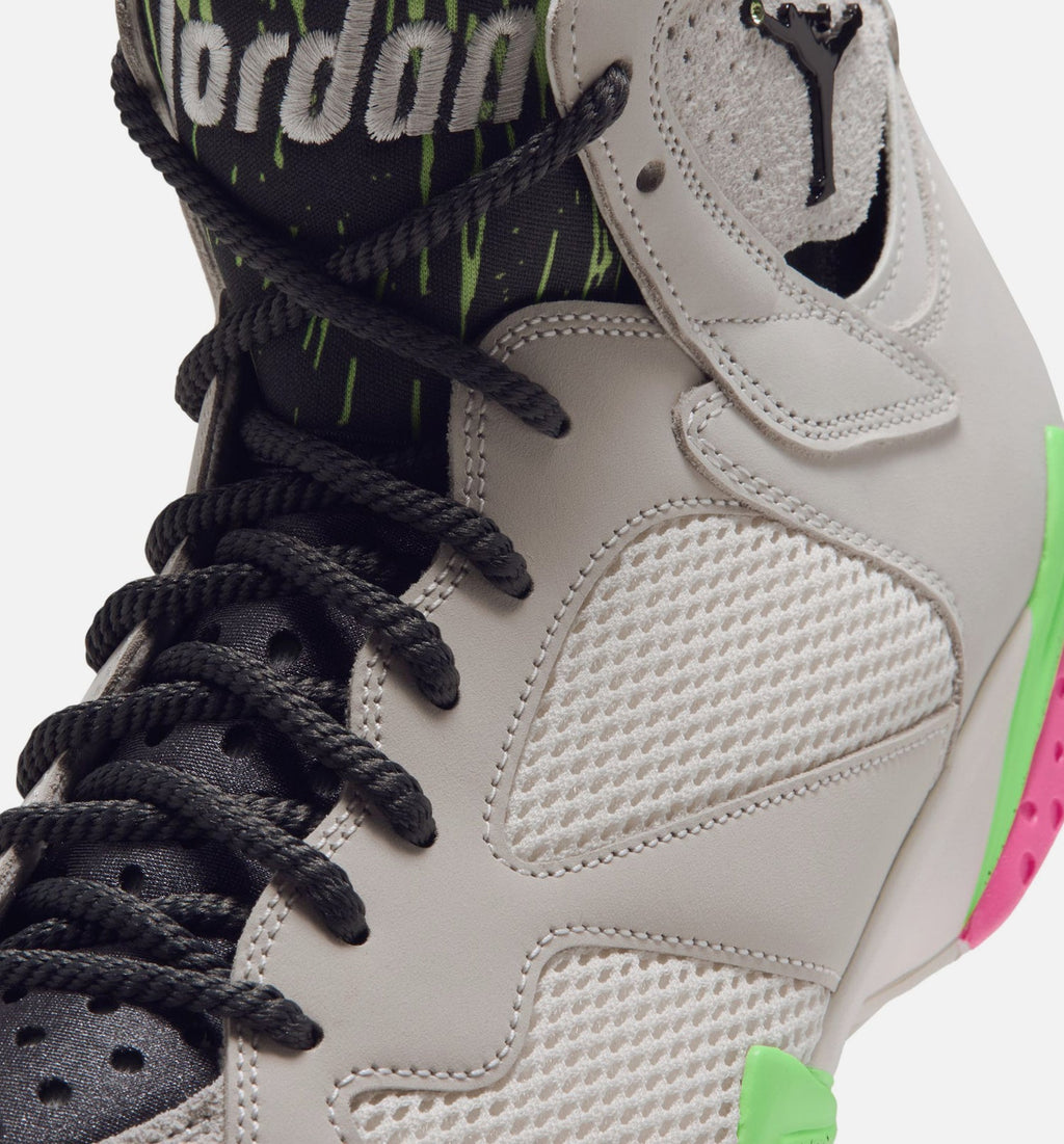 Air Jordan 7 Retro Tennis Day Men's Sneakers - Phantom/Lime Blast/Pink Blast/Anthracite