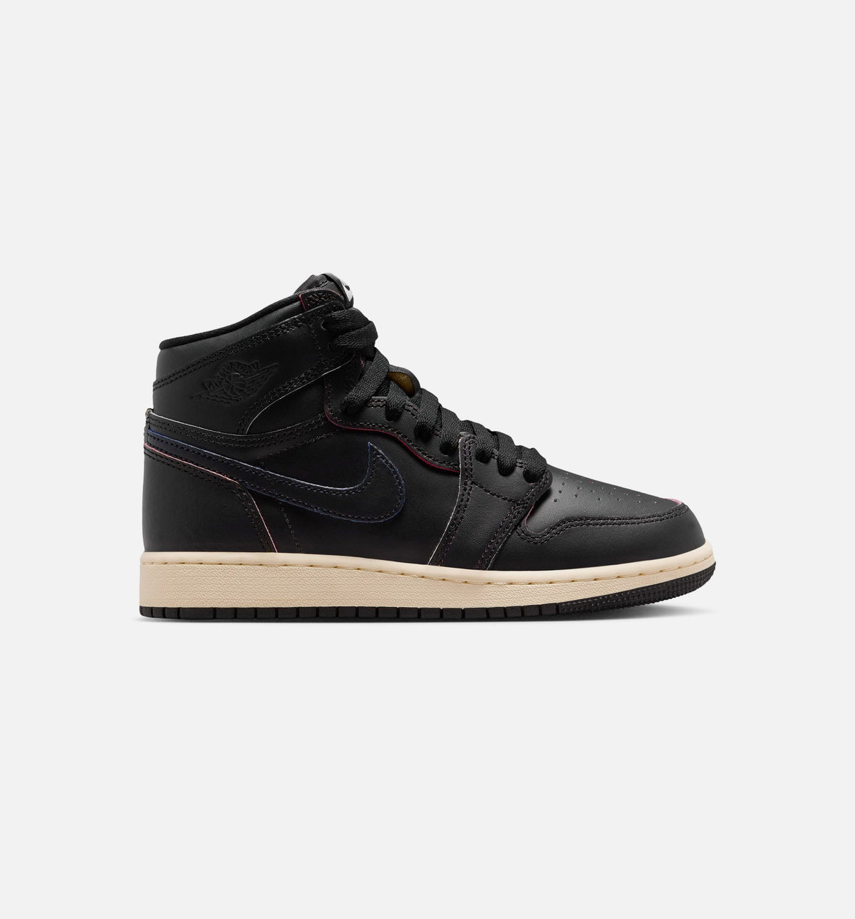 Air Jordan 1 Retro High OG Grade School Sneakers - Black/Muslin