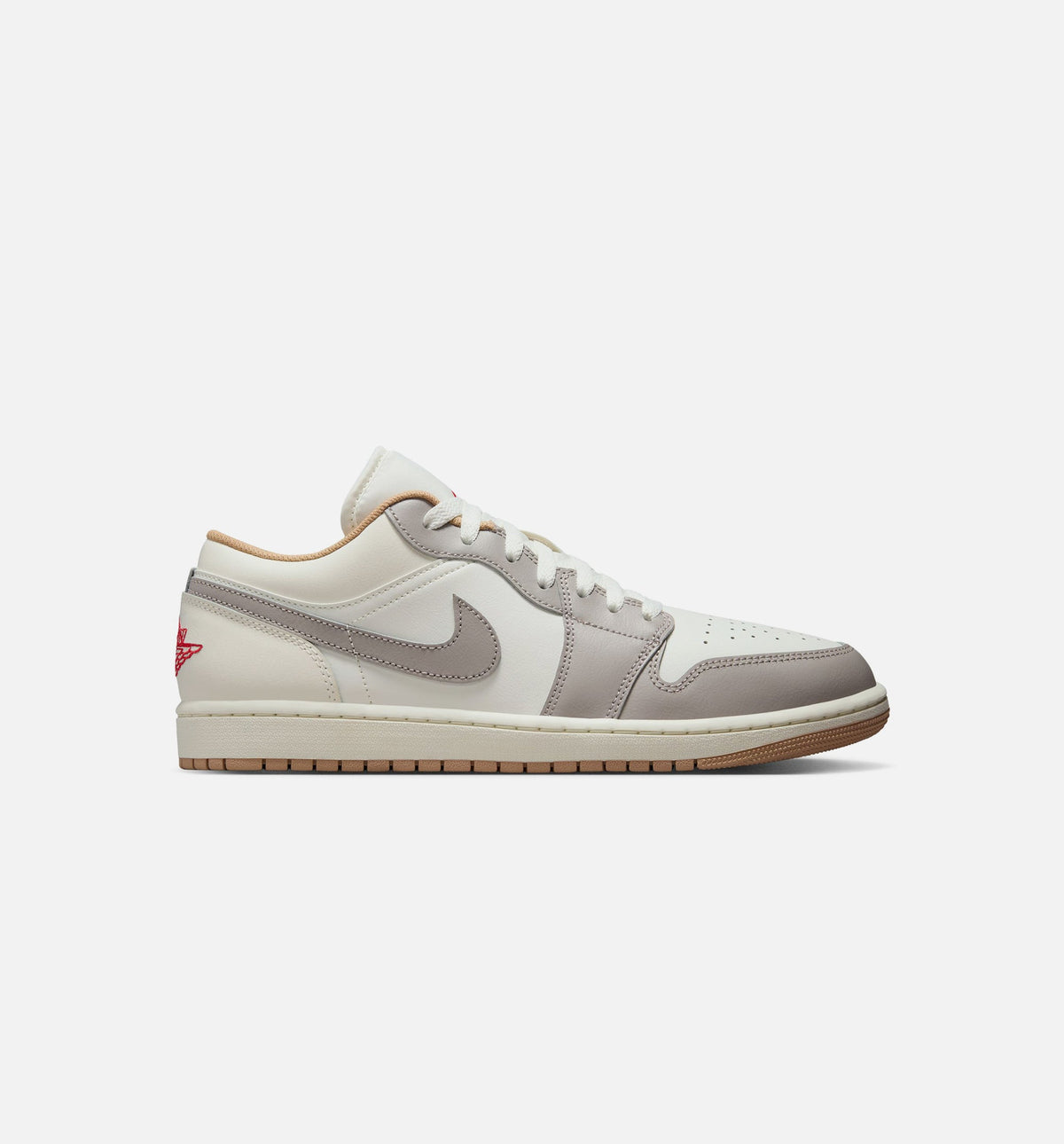 Air Jordan 1 Low Men's Sneakers - Sail/Fire Red/College Grey/Hemp