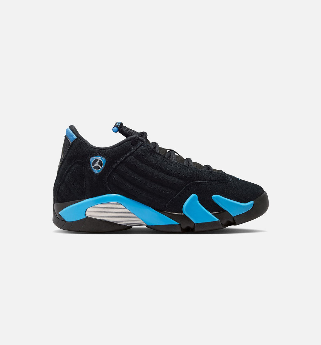 Air Jordan 14 Retro Black University Blue Grade School Sneakers - Black/White/University Blue