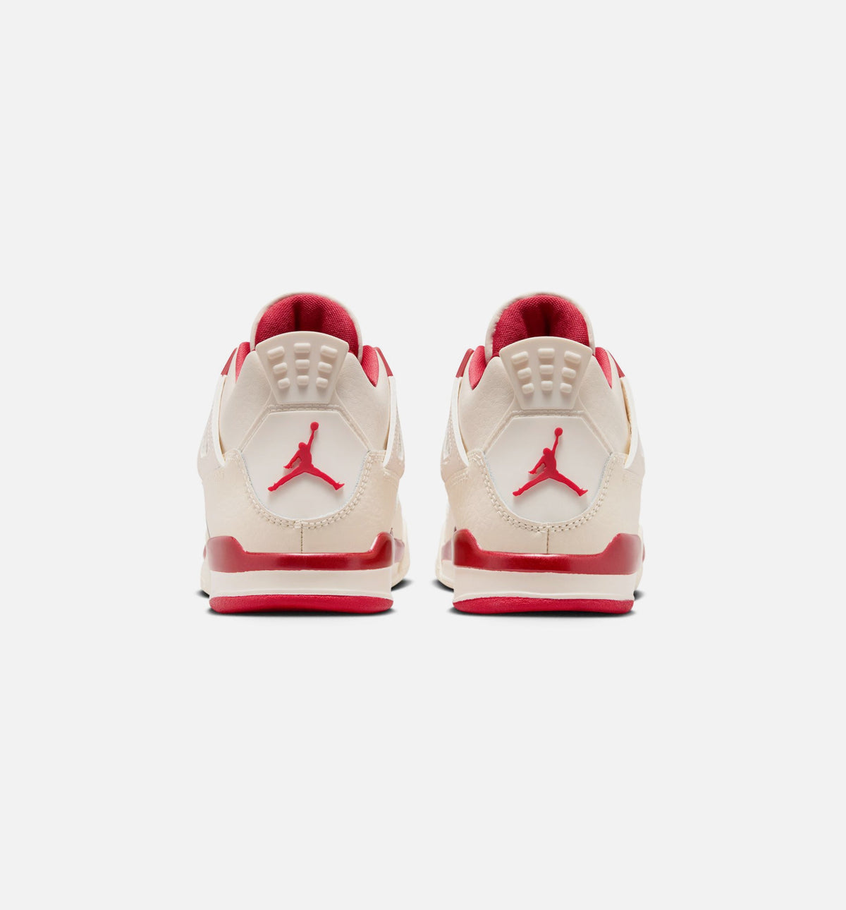 Air Jordan 4 Retro Valentine's Day Preschool Sneakers - Pale Ivory/Sierra Red/Tough Red