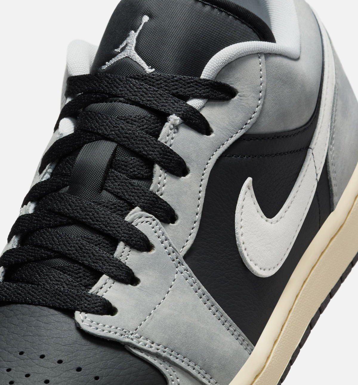 Air Jordan 1 Low SE Men's Sneakers - Light Smoke Grey/White/Off Noir