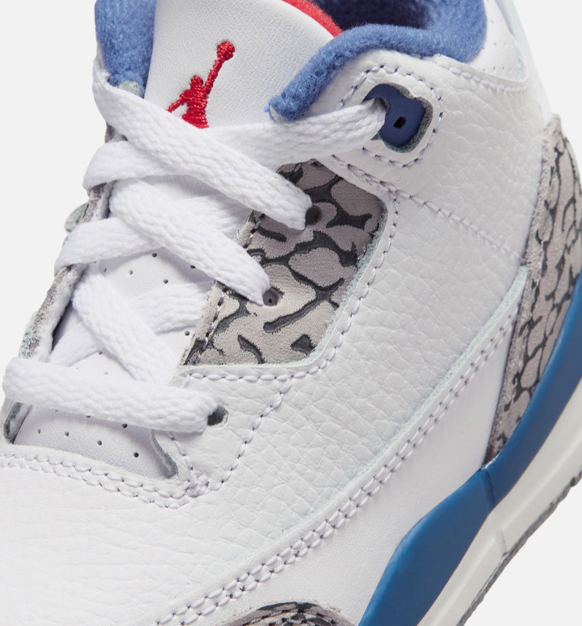Air Jordan 3 Retro OG True Blue Infant/Toddler Sneakers - White/Fire Red/True Blue