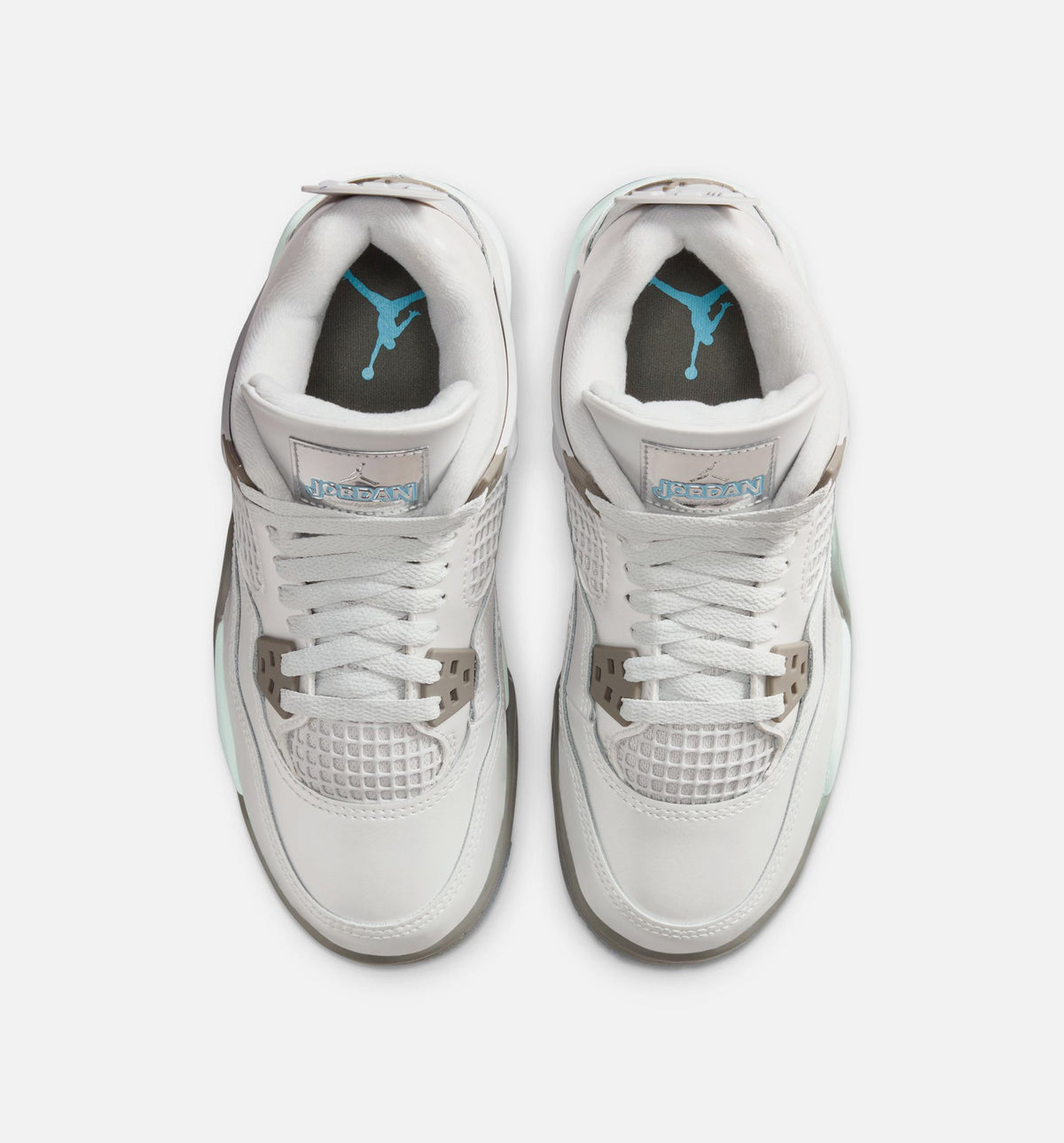 Air Jordan 4 Retro Blue Chill Grade School Sneakers - Photon Dust/Blue Chill/Flat Pewter/White/Blue Tint