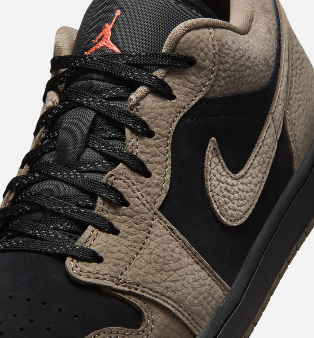 Air Jordan 1 Low SE Men's Sneakers - Black/Olive Grey/Light Wild Mango