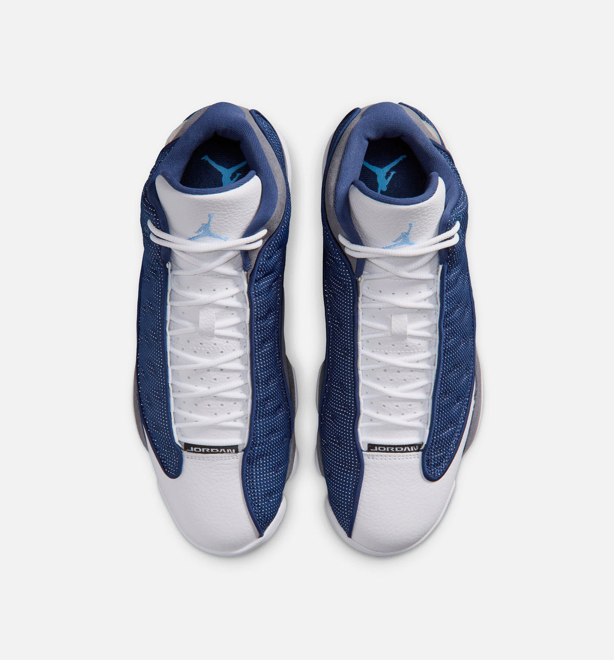 Air Jordan 13 Retro Navy and Flint Grey Men's Sneakers - Navy/University Blue/Flint Grey/White
