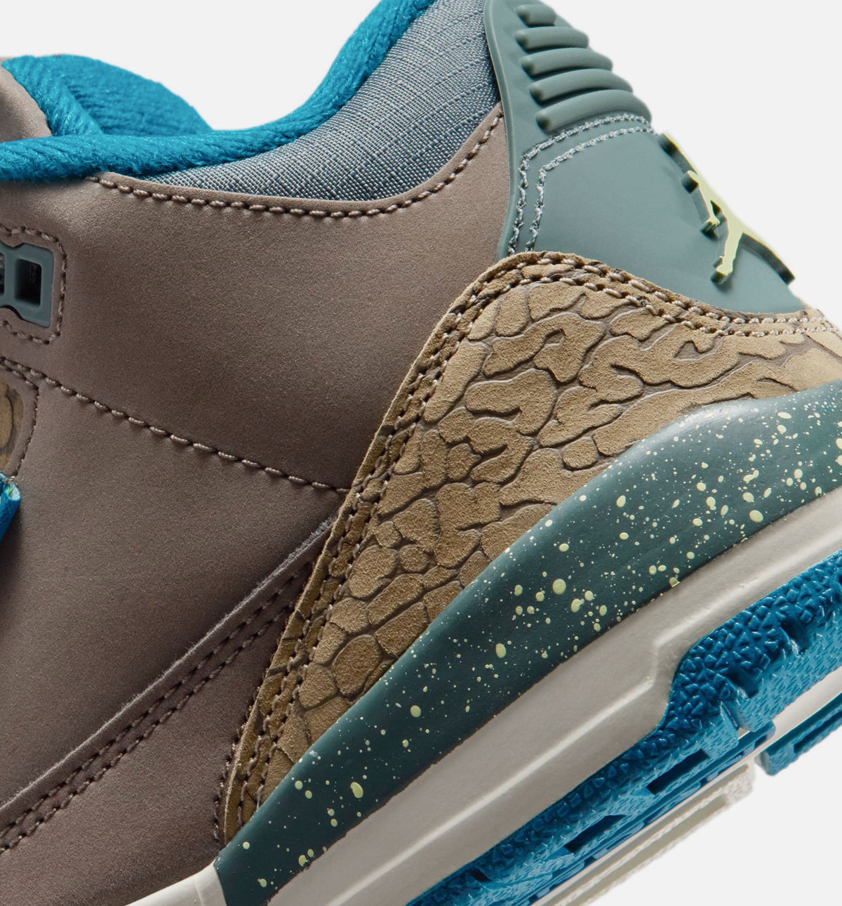 Air Jordan 3 Retro Olive Grey Preschool Sneakers - Olive Grey/Green Abyss/Khaki/Sea Glass