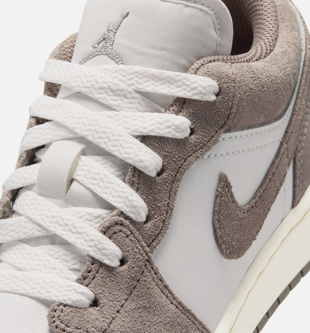 Air Jordan 1 Low Grade School Sneakers - Olive Grey/Enigma Stone/Summit White