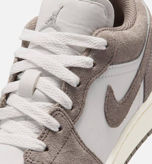 Air Jordan 1 Low Grade School Sneakers - Olive Grey/Enigma Stone/Summit White