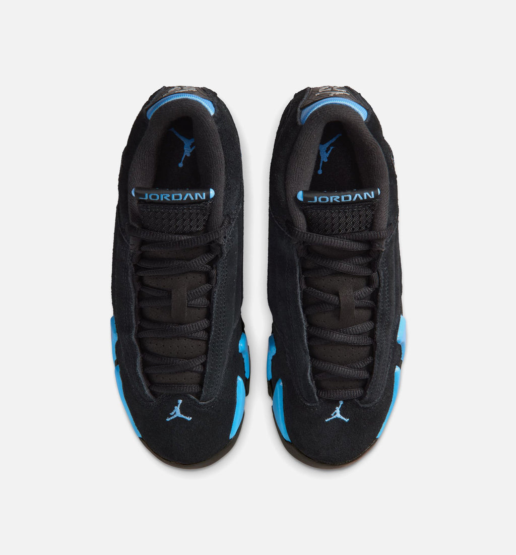 Air Jordan 14 Retro Black University Blue Grade School Sneakers - Black/White/University Blue
