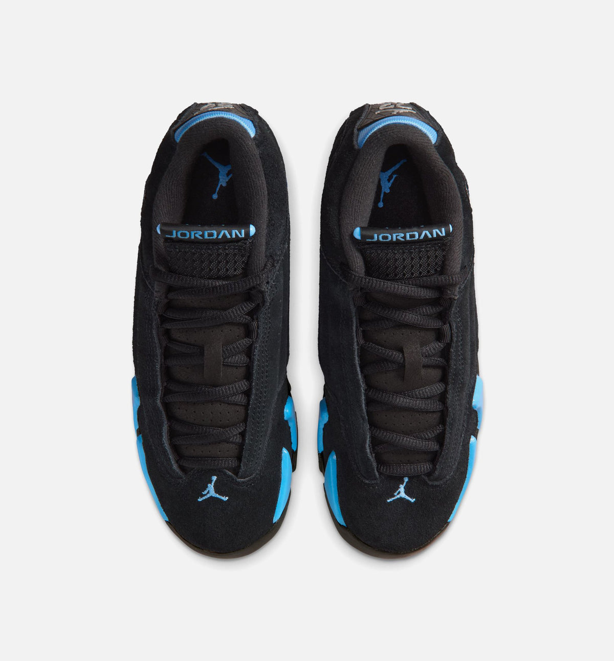 Air Jordan 14 Retro Black University Blue Grade School Sneakers - Black/White/University Blue