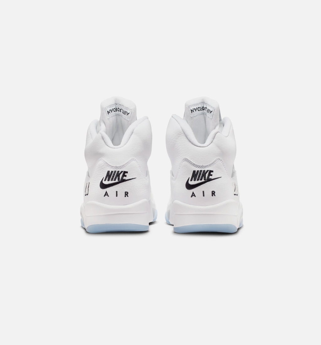 Air Jordan 5 Retro OG White Metallic Men's Sneakers - White/Metallic Silver/Black