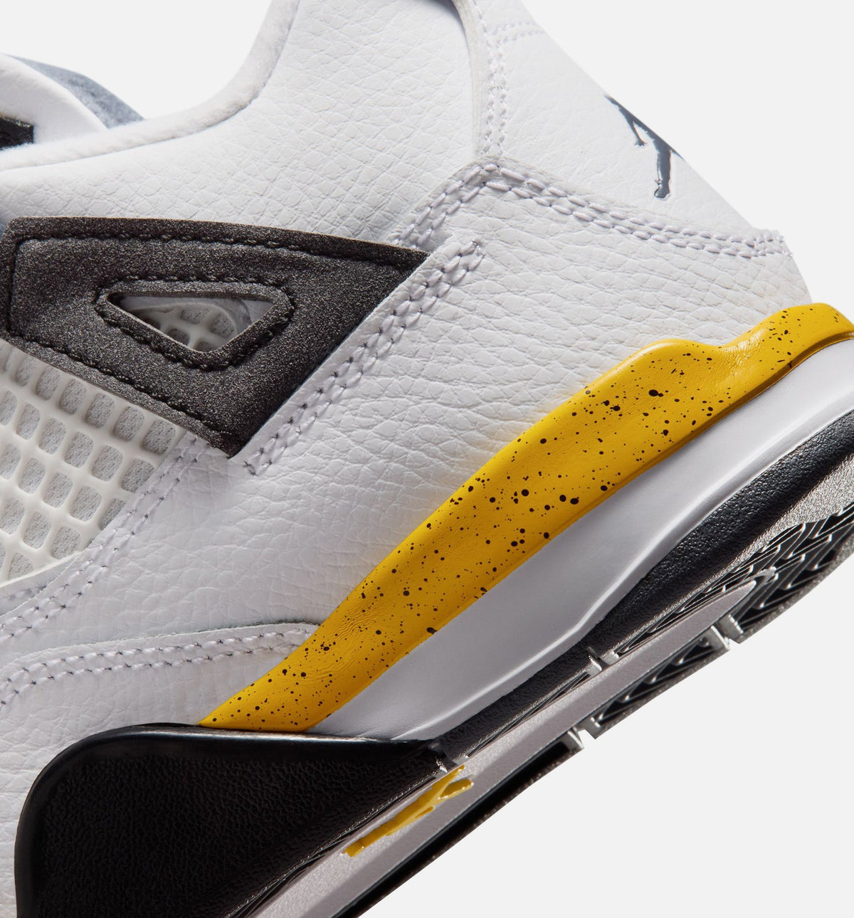 Air Jordan 4 Retro Rare Air Tour Yellow Preschool Sneakers - White/Dark Blue Grey/Black/Tour Yellow